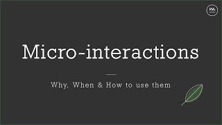 Micro-interactions: Why, when & how to use them | #microinteractions #uidesign #ux #userexperience