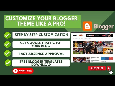 How to Customize Your Blogger Theme Like A Pro| Free Sports Mag blogger theme download 2023| Adsense