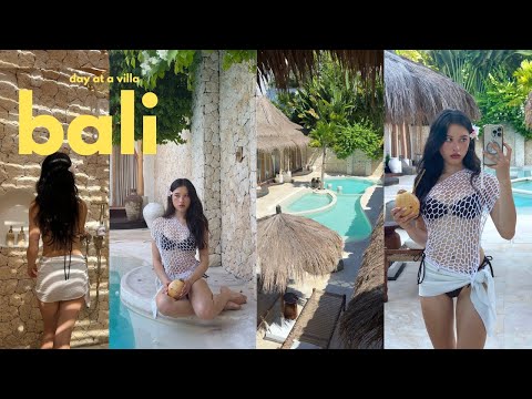 solo trip to bali🌺🌴spend the day with me at a villa in canggu I coconuts, recharging, swimming