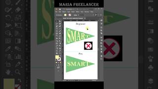 😎beginner vs pro😎 #easy #adobeillustrator #adobesoftware #design #tricks #shorts #illustrator