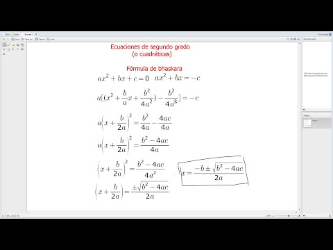 Formulación de la fórmula de Bhaskara