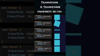 Transition and transform property in css. #web #html #css #wedesign #animation #transition #trending