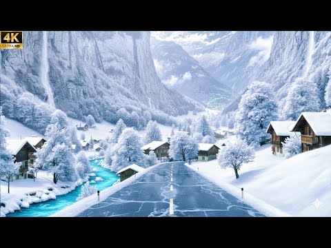 ❄️ Winter Wonderland Drive in 4K – Magical Snow Landscapes & Alpine Serenity | Switzerland 🇨🇭