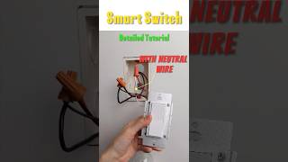 With neutral wire: Smart switch detailed installation tutorial#zigbee #homeautomation #smartswitch