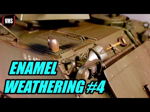 Weather a model rust smoke and burnished steel effects VMS enamel binders Tutorial pat 4