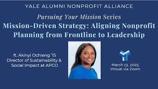 Pursuing Your Mission Series: Mission-Driven Strategy