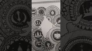 Unity In Diversity/ Mandala sketch/#shortsdrawing #mandalaart #unityindiversity