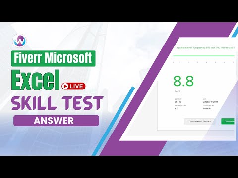 Fiverr Microsoft Excel Skill Test | Fiverr Excel Skill Test Answers (Live)