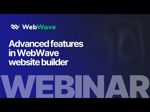Advanced features in WebWave website builder