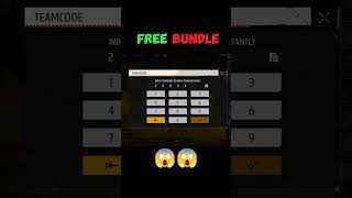 Free Bundle in team code 😱 #shorts #freefire #trending