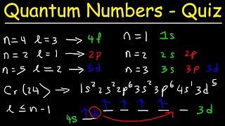 Orbitals, Quantum Numbers & Electron Configuration - Multiple Choice Practice Problems