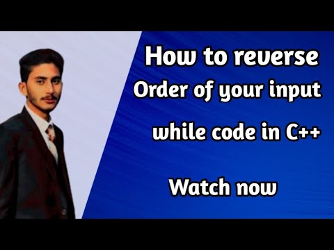 reverse order program in C++