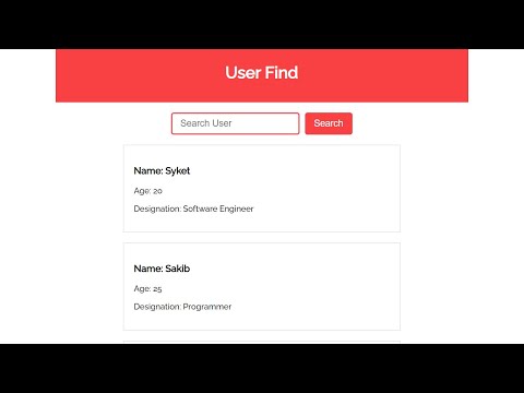 React with typescript | Simple User Search System