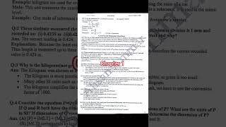 Physics class 11 New book chapter 1 constructed response questions