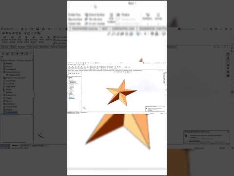 STAR ⭐ #solidworks #solidworkscad #star #surfacing #cadtutorial #cad #3d #solidcadinnovators