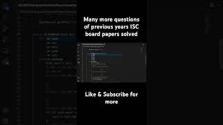 ISC Computer Science 2023 theory question 11 solved #iscclass12 #iscboard #class12th #java #coding