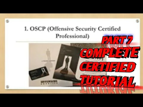 OFFENCIVE SECURITY CERTIFIED PROFESSIONAL (OSCP) TUTORIAL