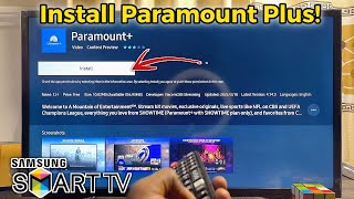 Samsung Smart TV: How to Download and Install Paramount Plus