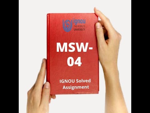 IGNOU Solved Assignment 2021-22|| MSW 4|| #ignousolvedassignment #msw4