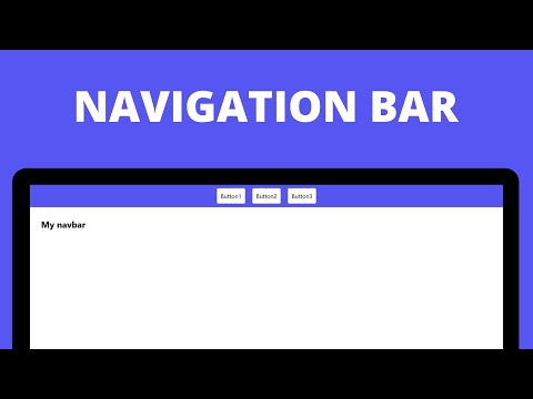Simple navigation bar (navbar) | using HTML, CSS