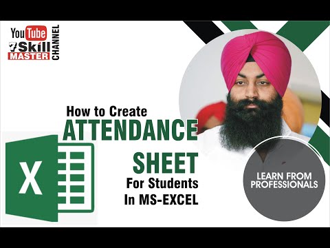 How to create attendance sheet in excel