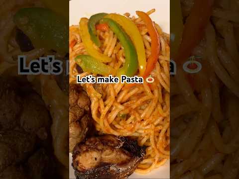 Let’s make Jollof Pasta 🍝 in less than 1 minute  #pasta #food #jollof