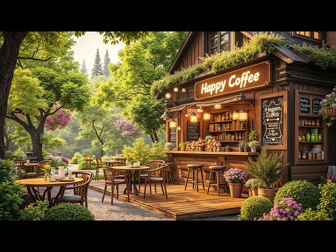 Nature Cafe Jazz Ambiance 🌳 Peaceful Jazz & Bird Sounds for Work & Study Session
