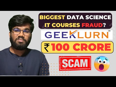 BIGGEST Data Science Pay After Placement SCAM🤔| 100 Cr SCAM with 3000 Students 😱| Geeklurn Reality 🔴