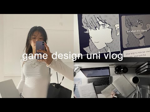 HOW I STAY PRODUCTIVE uni vlog 🎀 notion point system, game UI design process, 3d modeling finals