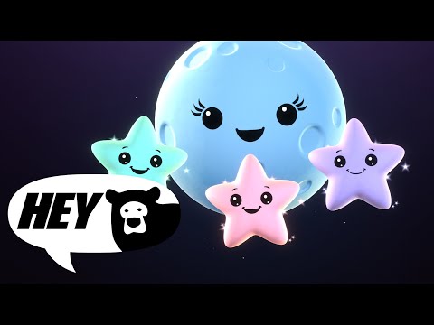 Hey Bear Sensory - Mindful Moon and Sleepy Stars - Wind Down Video - Bedtime Video