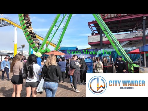 Walking Tour: Santa Monica Pier | California Beach Vibes [4K]