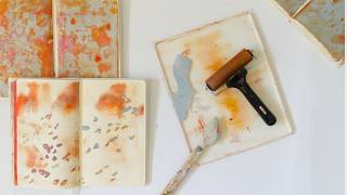 Experimental gel plate printing (in my sketchbook)