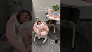Timing function + motion detection, let tired moms enjoy some me-time🍵 #babygear #newborn #babyswing