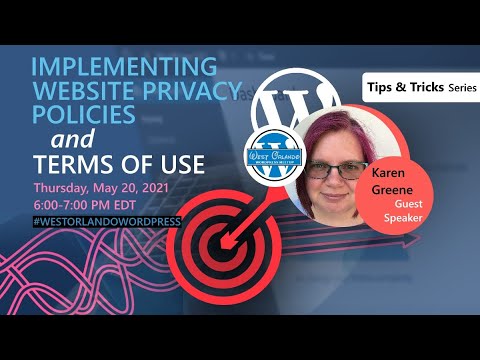 For Your Eyes Only Implementing Privacy Policies and Terms of Use - Karen Greene