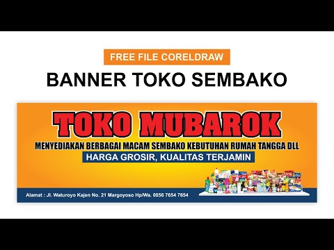 DESAIN BANNER TOKO - FREE FILE CORELDRAW