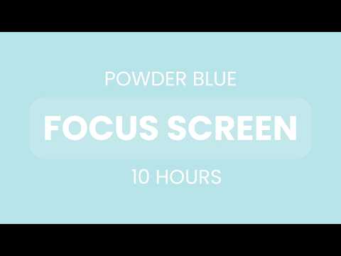 Powder Blue Focus Screen for Study & Coding - 10 Hours Silent 🌊🩵10小時純粉藍色無聲靜態畫面