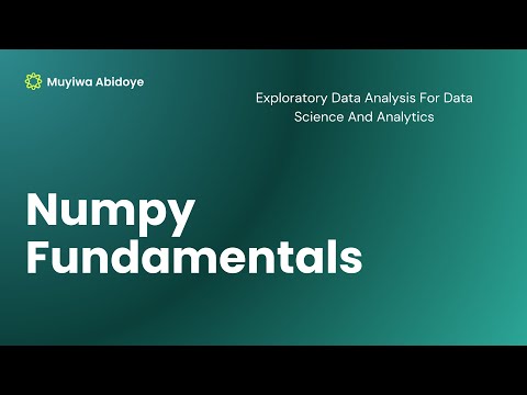 Numpy Fundamentals For Data Science And Analytics