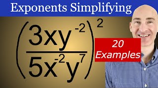 Exponents Simplifying (Multiplying, Dividing, Fractions, Negative Exponents) Lots of Examples!