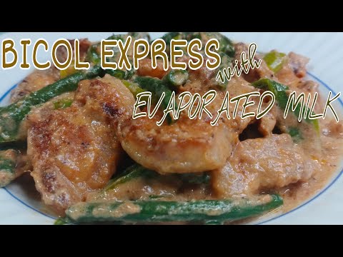 How to cook BICOL EXPRESS WITH EVAP MILK |By pards
