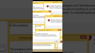 Just trying to open an app Bruh 😱🙄#shorts #windows #systemerror