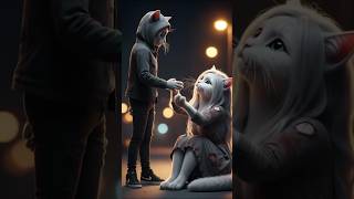 Poor Girl Cat Meet Someone Special.🐈 #catai #catshorts #emotional #catvideos