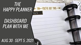 Plan with Me || August 30 - September 5 || Dashboard Happy Planner
