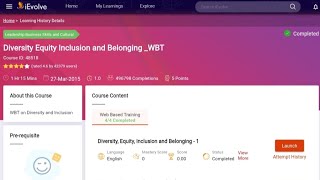 48518 | Diversity Equity inclusion and Belonging Assessment answers #iEvolve #TCS #tcs #wbt #tcs