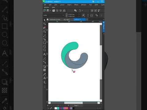 Multicolor C Logo - for more #shorts #youtube #coreldraw