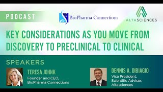 PODCAST—Key Considerations as you Move from Discovery to Preclinical to Clinical