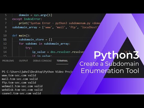 Create Your Own Python SUBDOMAIN ENUMERATION TOOL