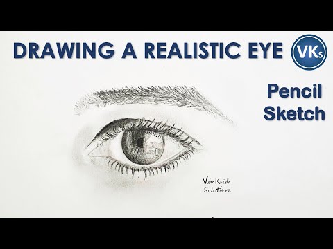 Drawing a Realistic Eye | Pencil Sketch | VinKrish Solutions