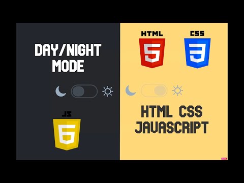 Day/Night Mode Switch Tutorial - HTML CSS JavaScript