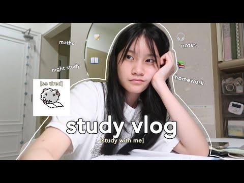 productive study vlog📚: how i study, notes, sleep deprived, homework