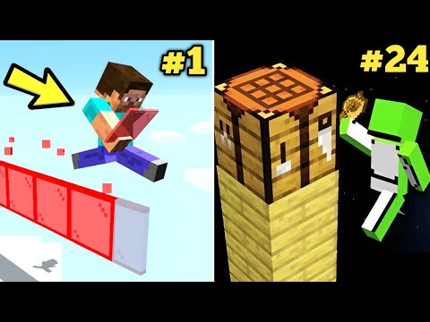 Learning 24 Minecraft Skills in 24 Hours! | Minecraft